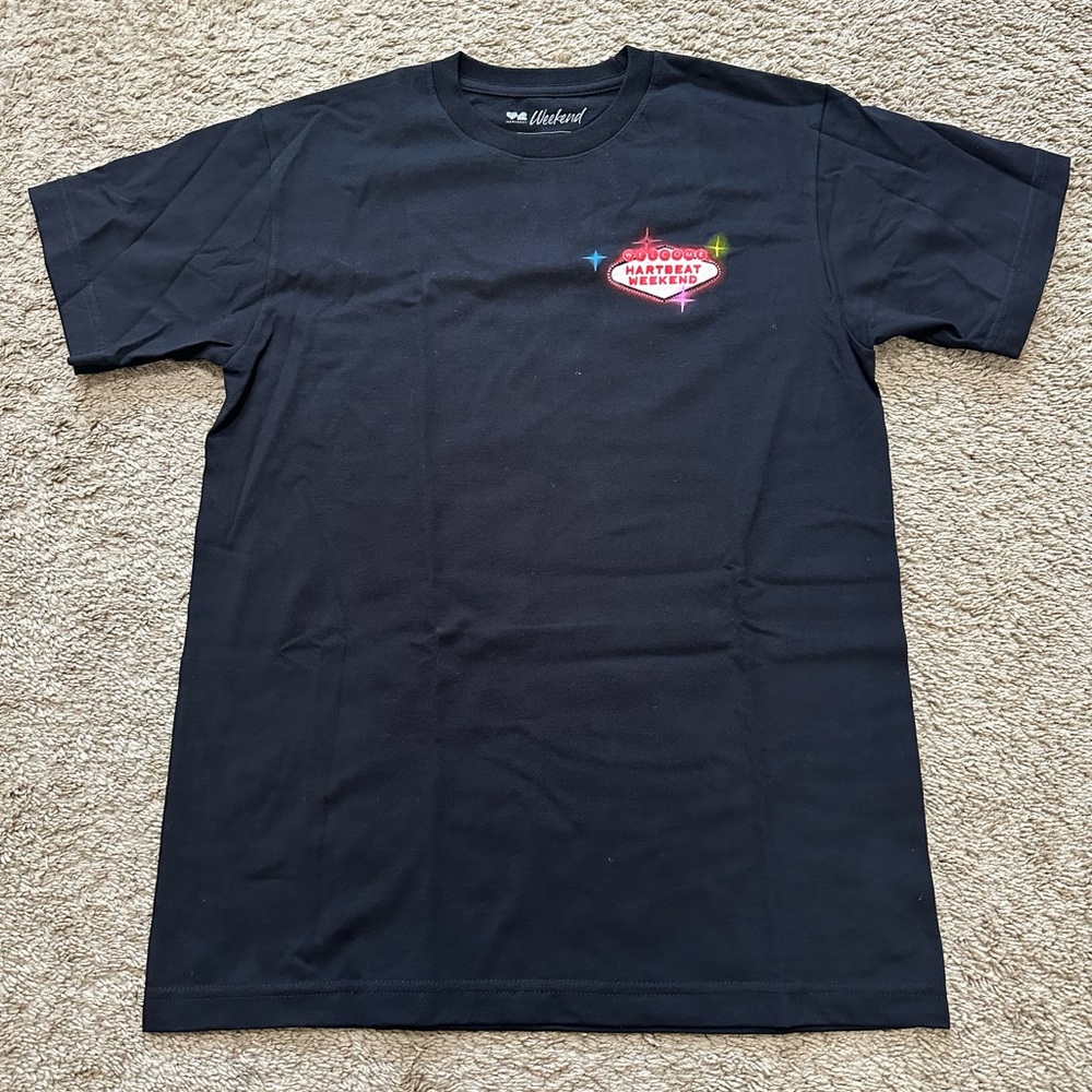 Black T-Shirt with Colorful Logo D-1